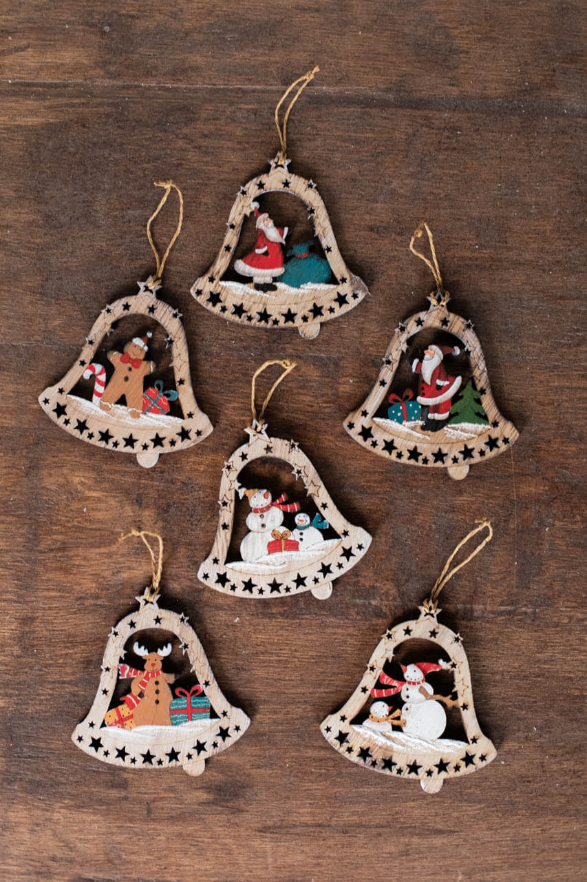 4" Plywood Bell Ornament