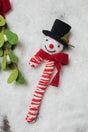 11” Snowman Ice Candy Cane Large Ornament