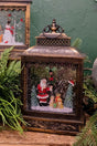 11" Battery Operated Lighted Musical Spinning Water Globe with Holiday Scene and Timer