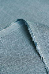 1 Yard Deepwater Pure Linen Fabric Softened Midweight 5.5 oz 57 Inches Wide