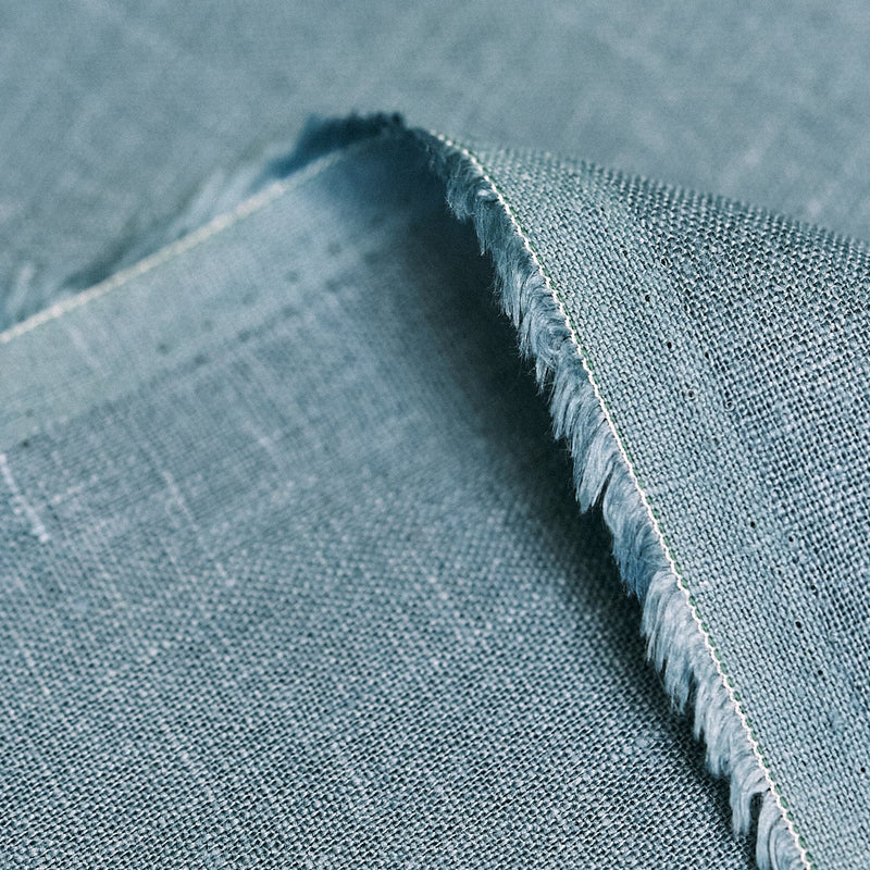 Pure Linen Fabric Deepwater