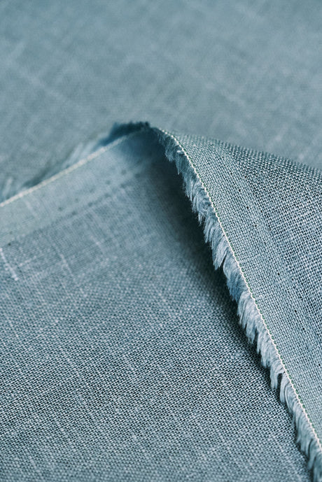 Pure Linen Fabric Deepwater