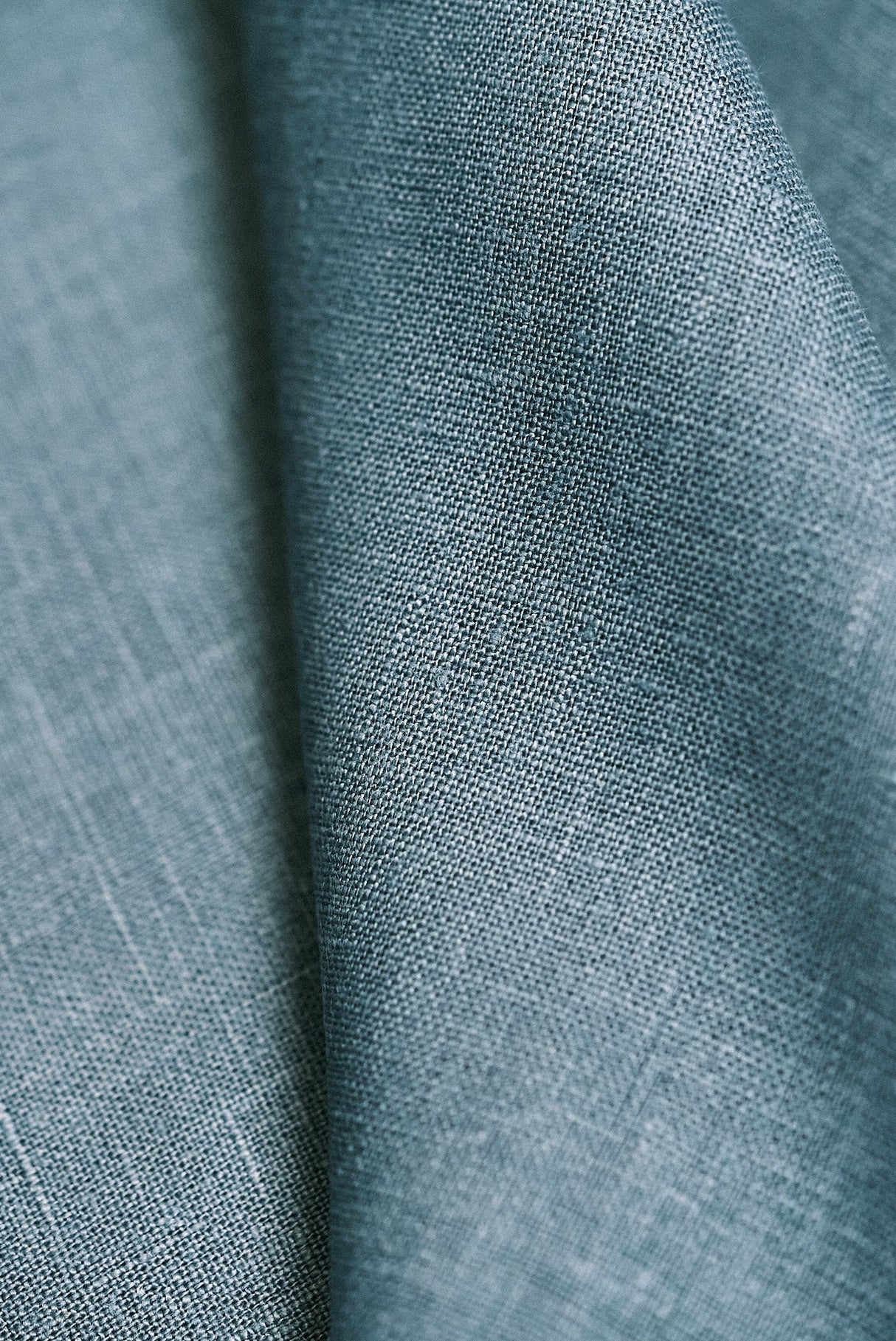 Pure Linen Fabric Deepwater