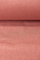 1 Yard Softened Light Rust Pure Linen Fabric Midweight 5.5 oz 54 Inch Solid Weave