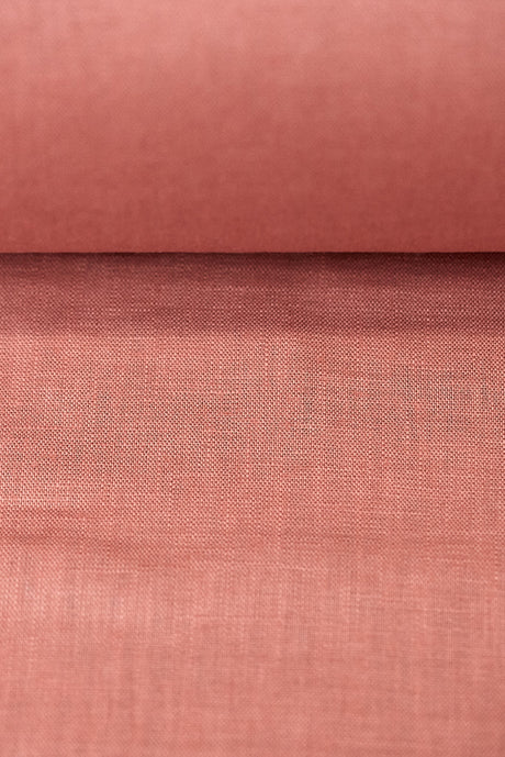 Pure Linen Fabric Light Rust