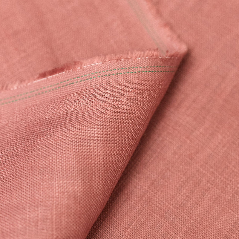 Pure Linen Fabric Light Rust