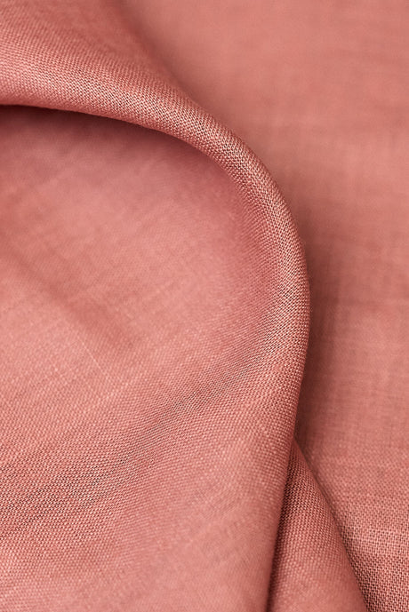 Pure Linen Fabric Light Rust