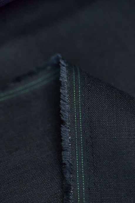 Pure Linen Fabric Navy