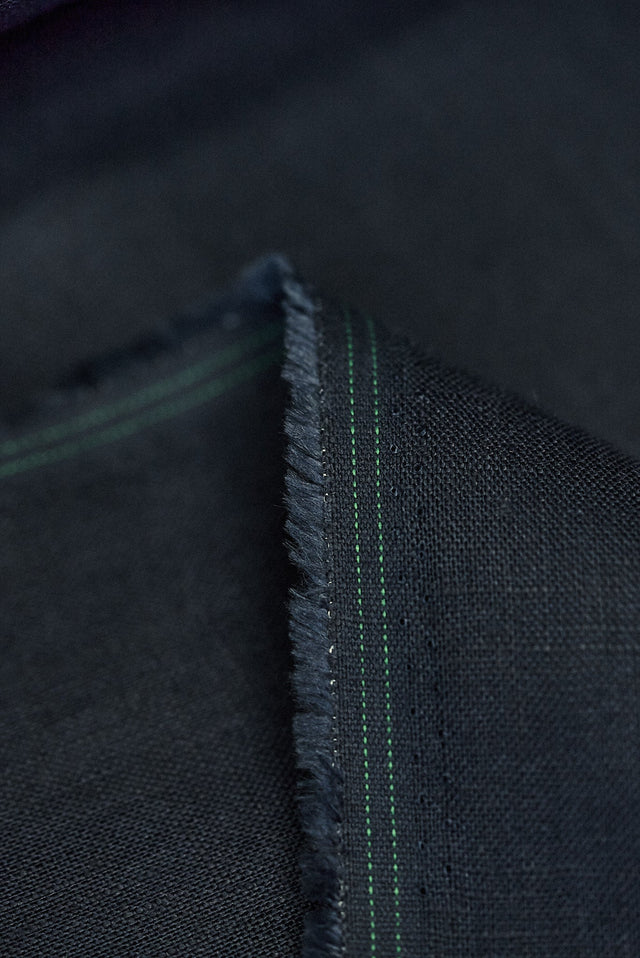 Pure Linen Fabric Navy