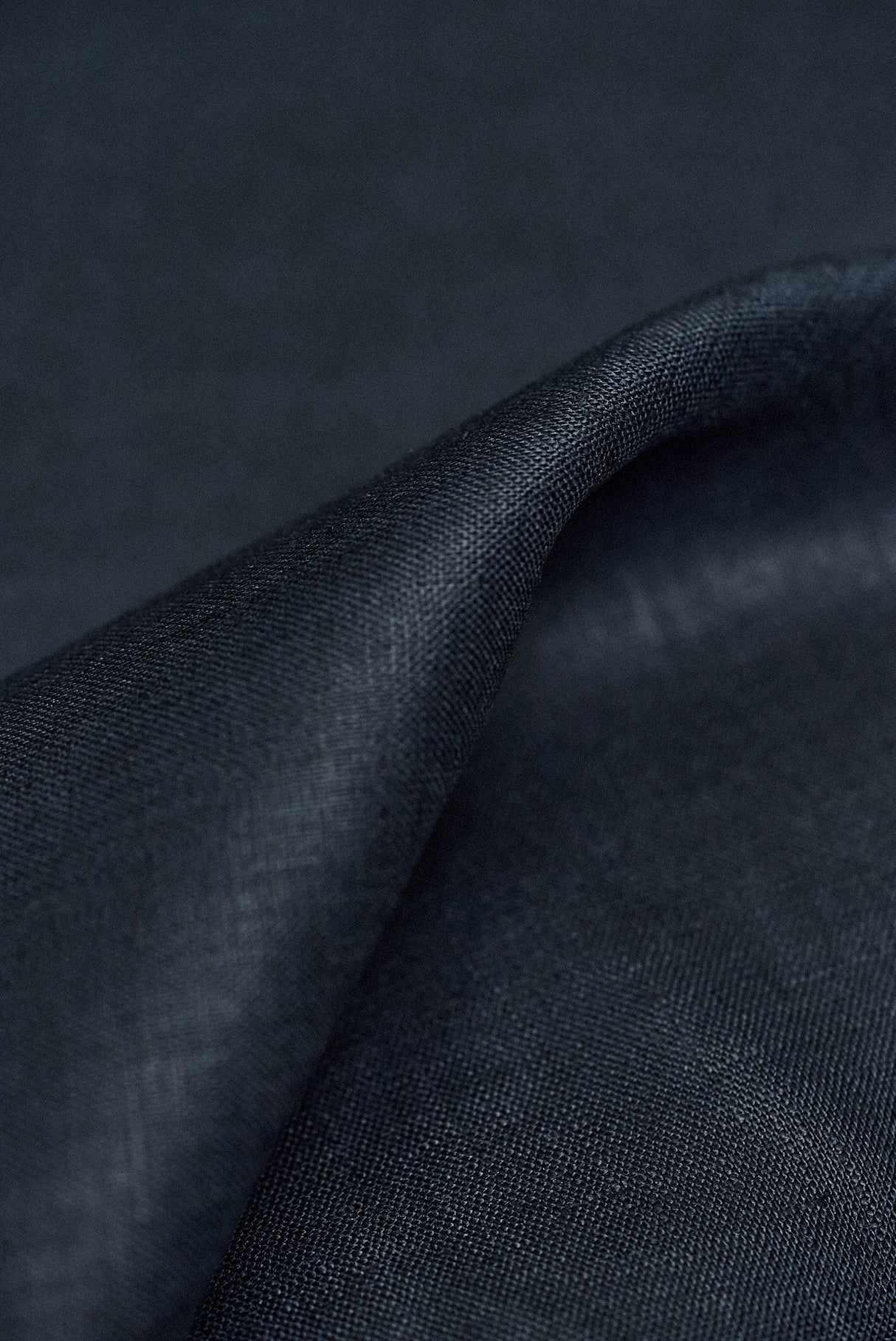 Pure Linen Fabric Navy