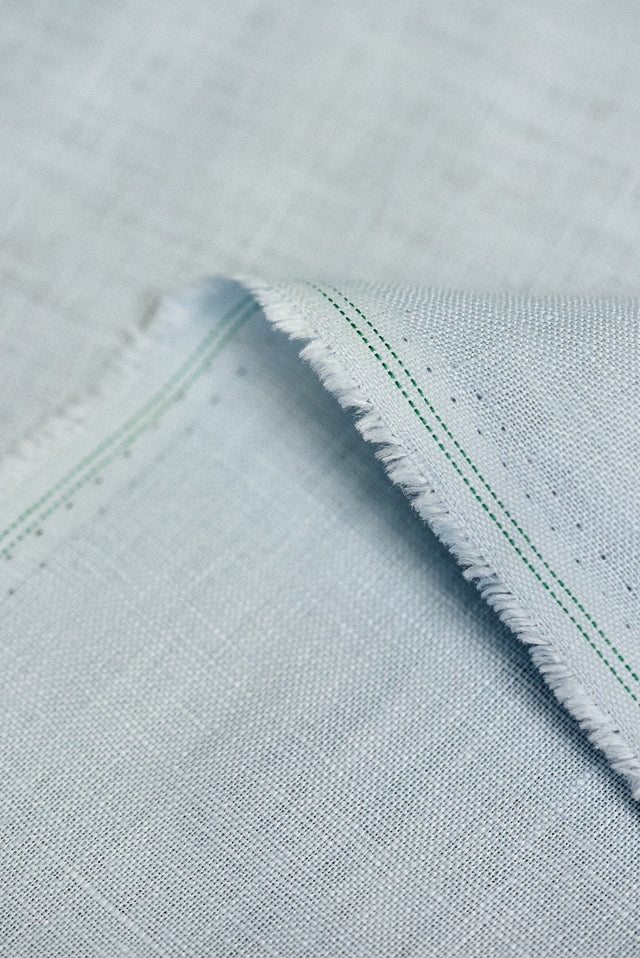 Pure Linen Fabric Powder Blue