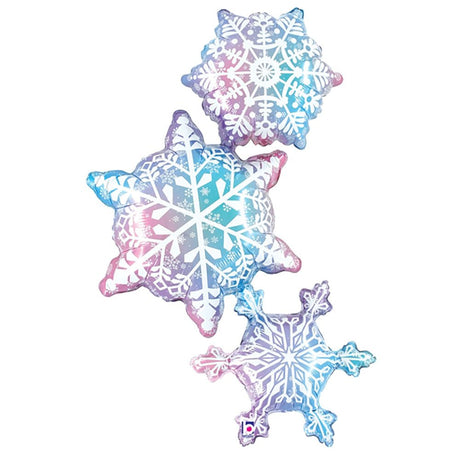 Snowflake Trio Foil Balloon 50 Inch