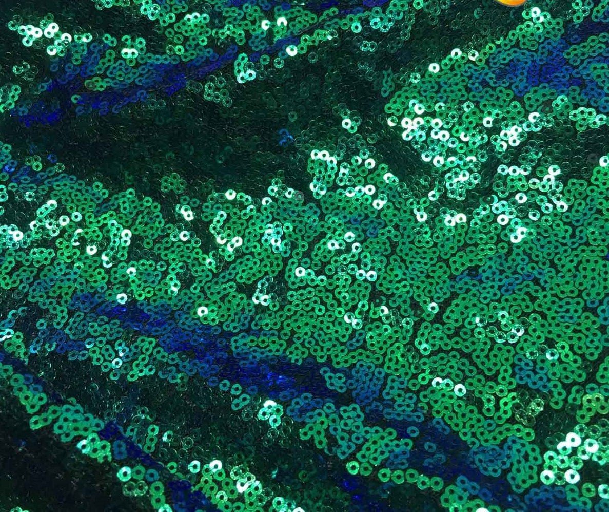 Mini Glitz Disc Sequins Polyester Fabric - 3MM Round Sequins, 50" Width (1 Yard)