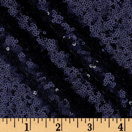 Mini Glitz Disc Sequins Polyester Fabric - 3MM Round Sequins, 50" Width (1 Yard)