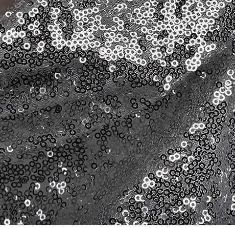 Mini Glitz Disc Sequins Polyester Fabric - 3MM Round Sequins, 50" Width (1 Yard)