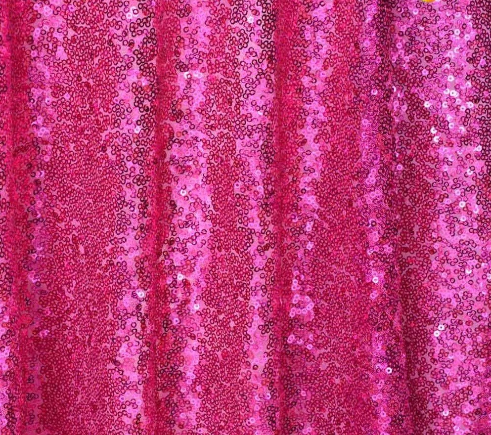 Mini Glitz Disc Sequins Polyester Fabric - 3MM Round Sequins, 50" Width (1 Yard)