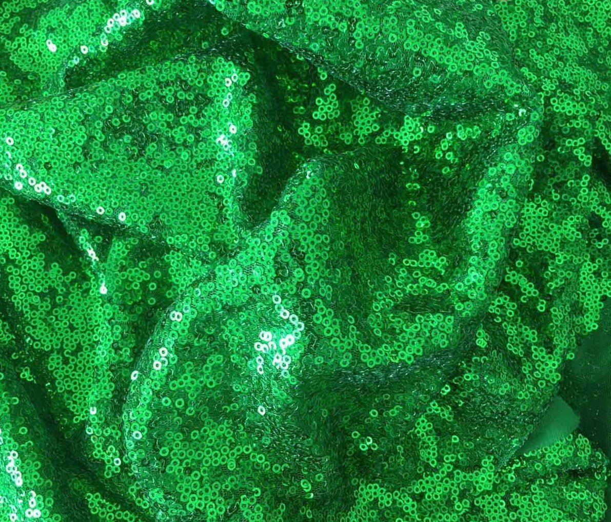 Mini Glitz Disc Sequins Polyester Fabric - 3MM Round Sequins, 50" Width (1 Yard)
