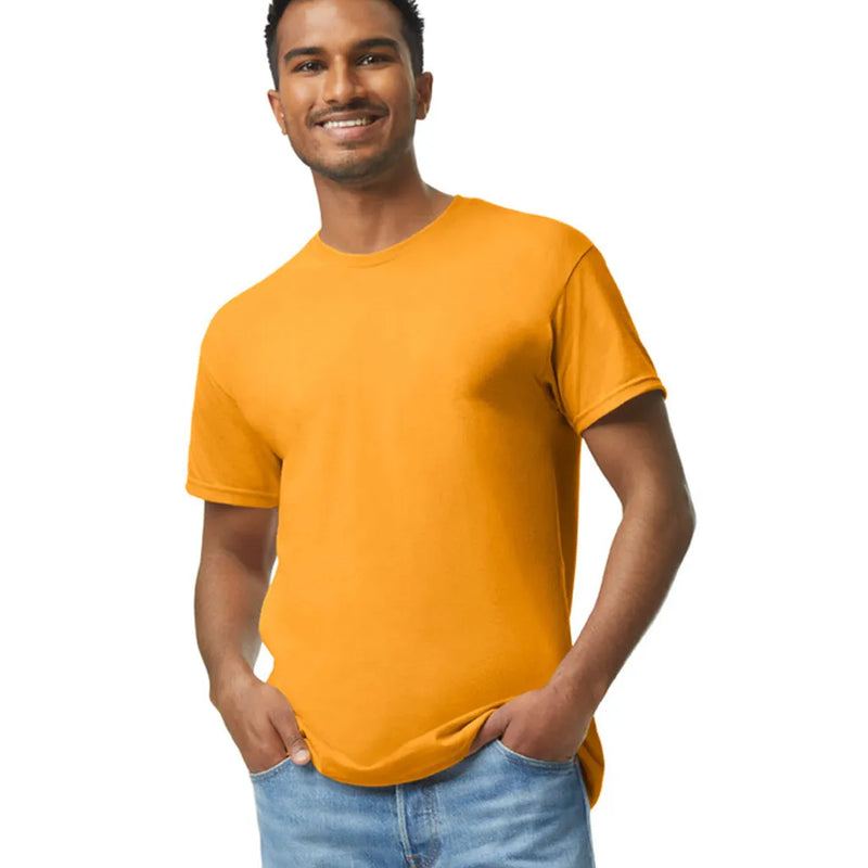 Gildan 5000 Adult Heavy Cotton T-Shirt Fabric - Gold, Short Sleeve, Classic Fit (1 Piece)