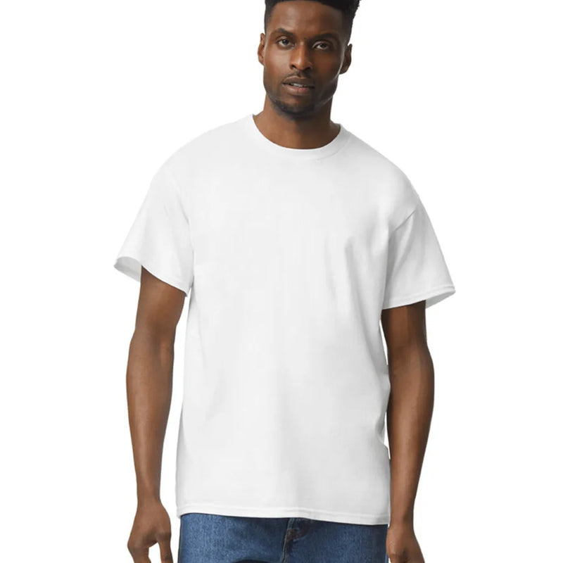 Gildan 5000 Adult Heavy Cotton Fabric - White, Short Sleeve, Classic Fit (1 Shirt)