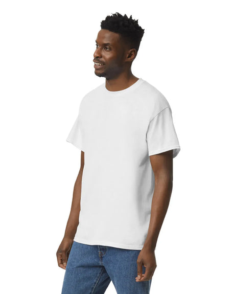 Gildan 5000 Adult Heavy Cotton Fabric - White, Short Sleeve, Classic Fit (1 Shirt)
