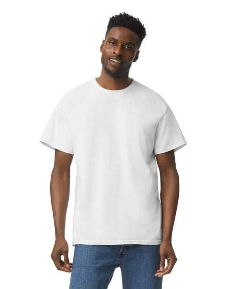 Gildan 5000 Adult Heavy Cotton Fabric - White, Short Sleeve, Classic Fit (1 Shirt)