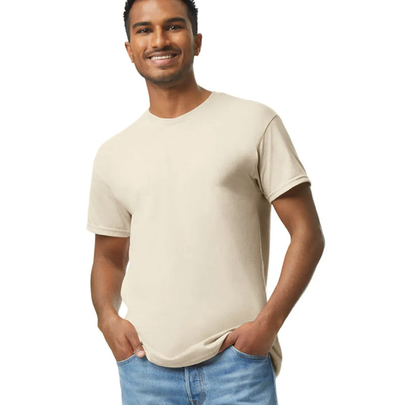 Gildan 5000 Adult Heavy Cotton Fabric - Natural, Short Sleeve, Classic Fit (1 Piece)