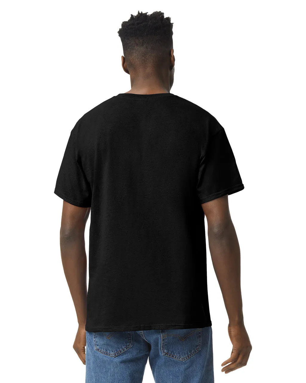 Gildan 5000 Adult Heavy Cotton T-Shirt - Black, Classic Fit, Short Sleeve (1 Piece)