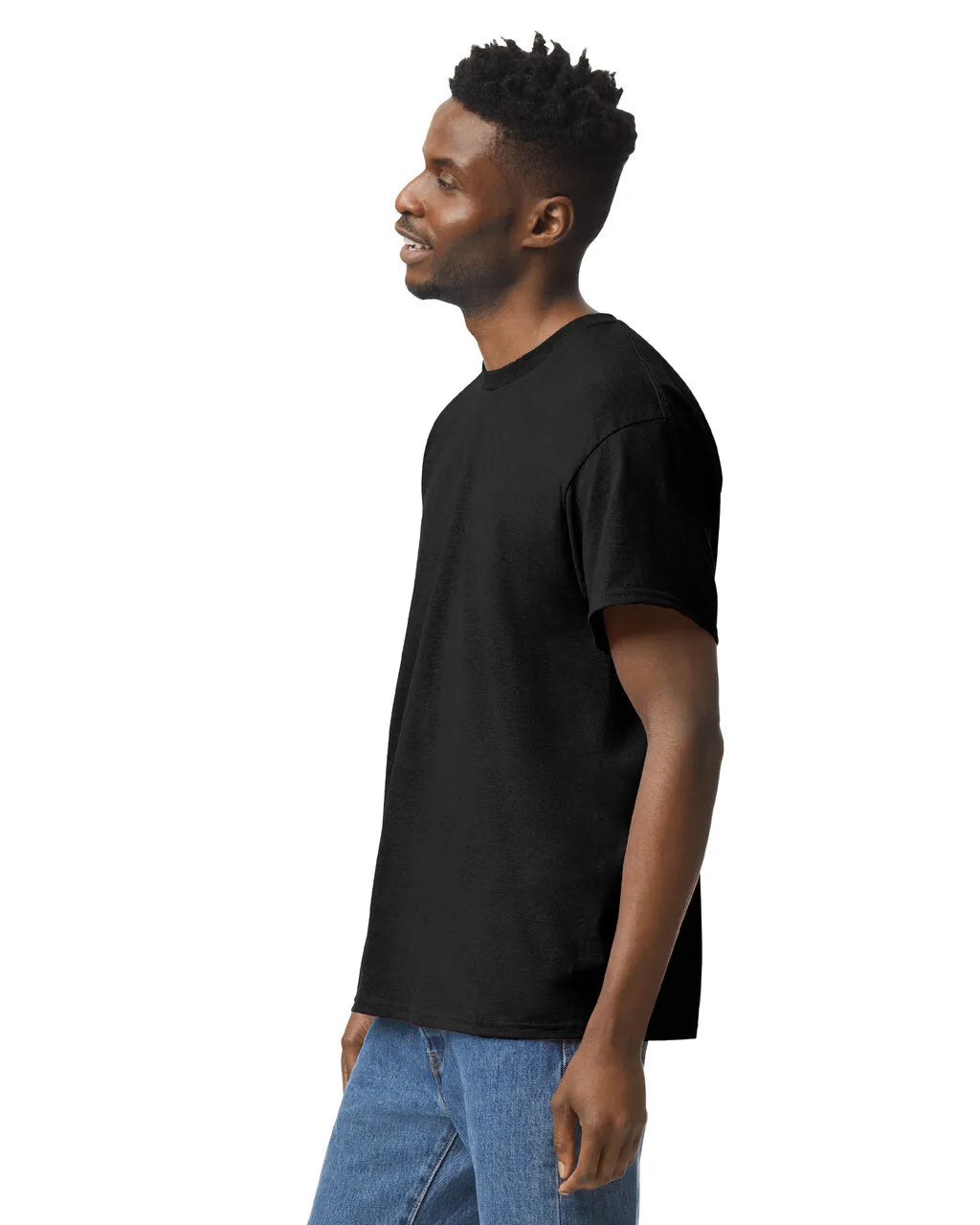 Gildan 5000 Adult Heavy Cotton T-Shirt - Black, Classic Fit, Short Sleeve (1 Piece)