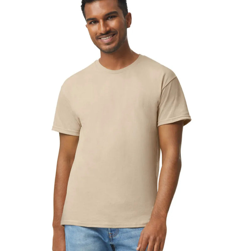 Gildan 5000 Adult Heavy Cotton Fabric - Sand, Short Sleeve, Classic Fit (1 Piece)