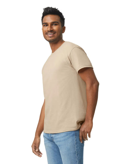 Gildan 5000 Adult Heavy Cotton Fabric - Sand, Short Sleeve, Classic Fit (1 Piece)