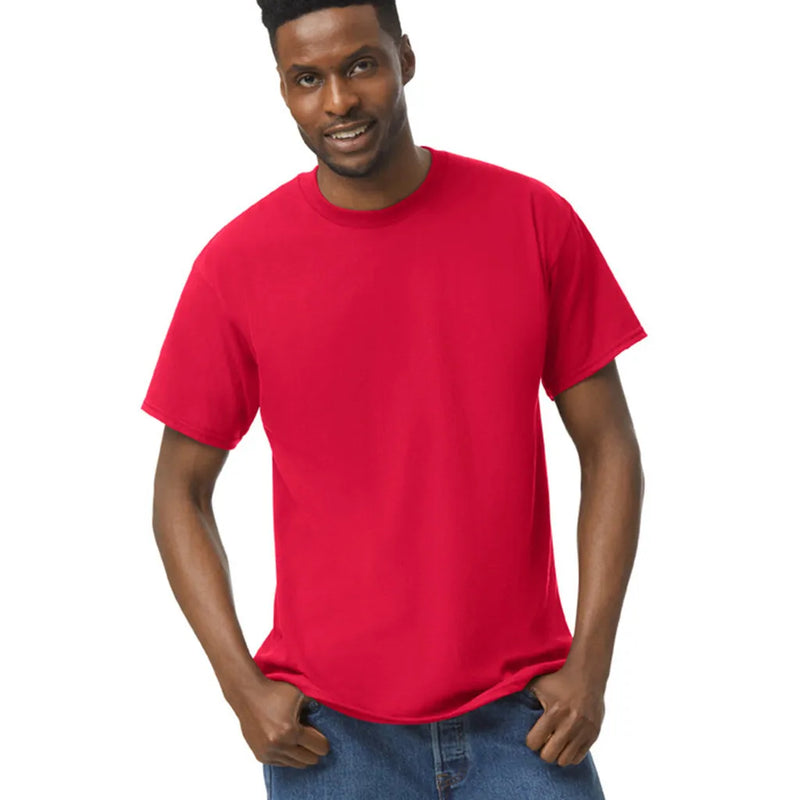 Gildan 5000 Adult Heavy Cotton T-Shirt - Red, Short Sleeve, Classic Fit (1 Unit)