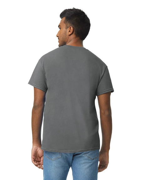 Gildan 5000 Adult Heavy Cotton T-Shirt Fabric - Graphite Heather, Short Sleeve, Classic Fit (1 Piece)