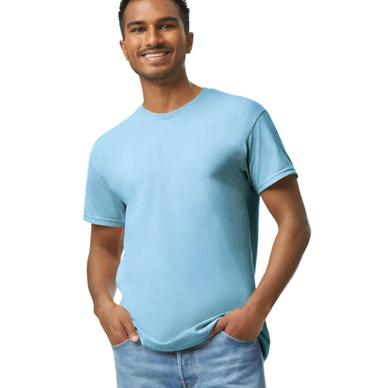 Gildan 5000 Adult Heavy Cotton T-Shirt Fabric - Light Blue, Classic Fit, Short Sleeve (1 Piece)