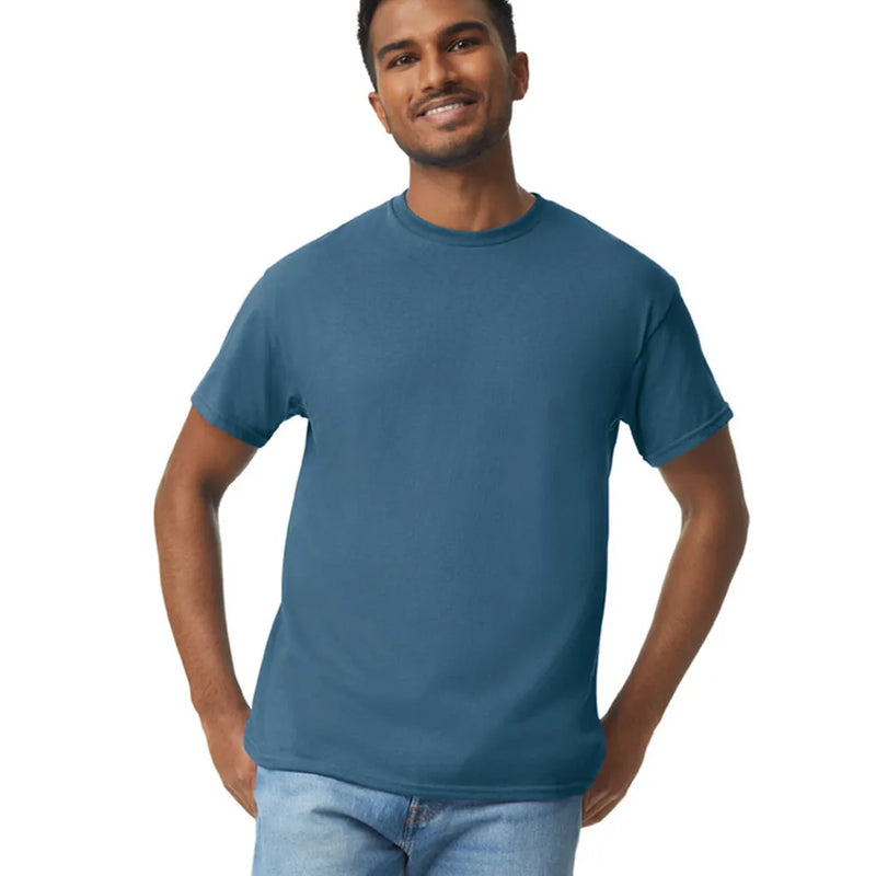 Gildan 5000 Adult Heavy Cotton T-Shirt - Indigo Blue, Short Sleeve, Classic Fit (1 Shirt)