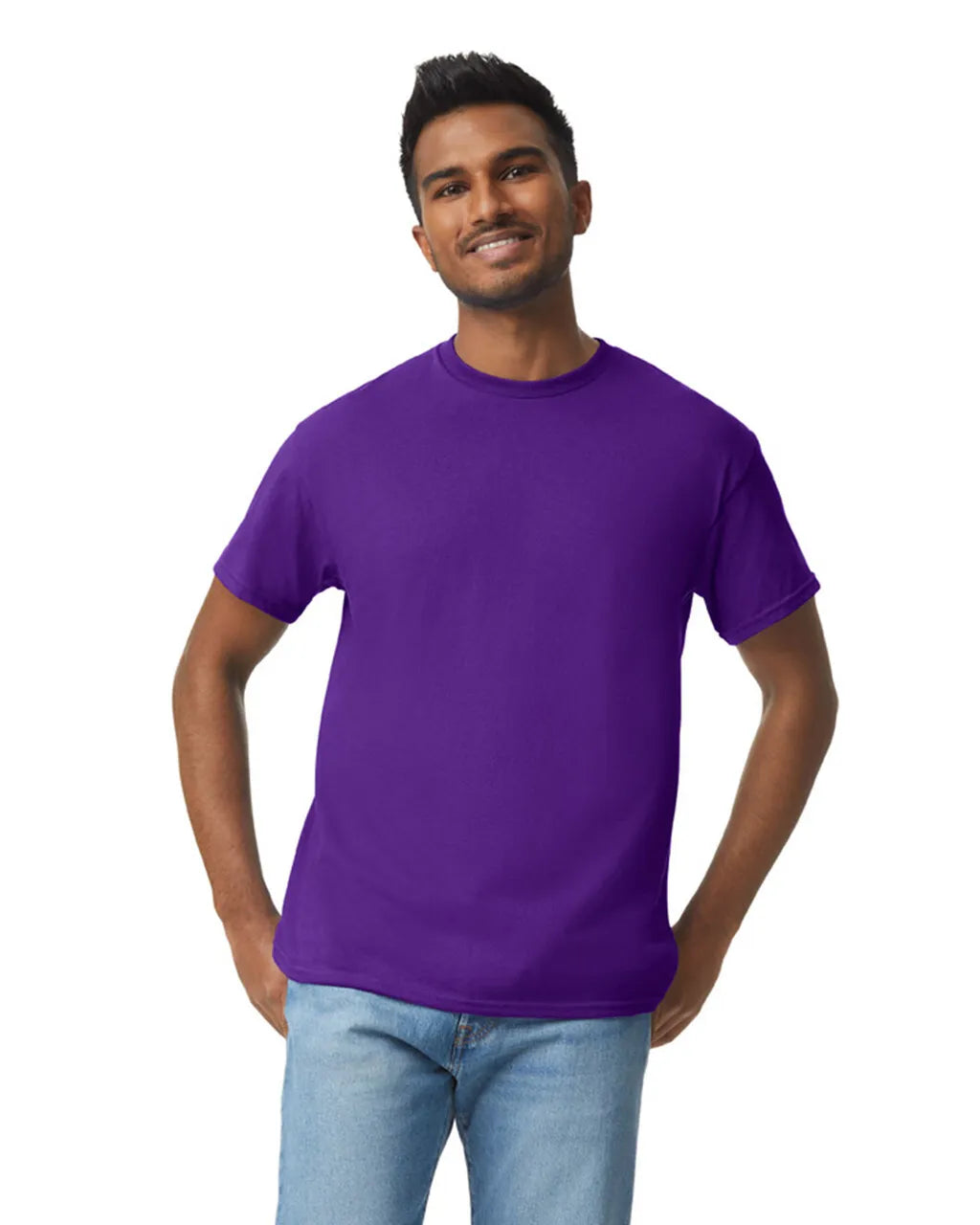 Gildan 5000 Adult Heavy Cotton T-Shirt Fabric - Purple, Short Sleeve, Classic Fit (1 Piece)