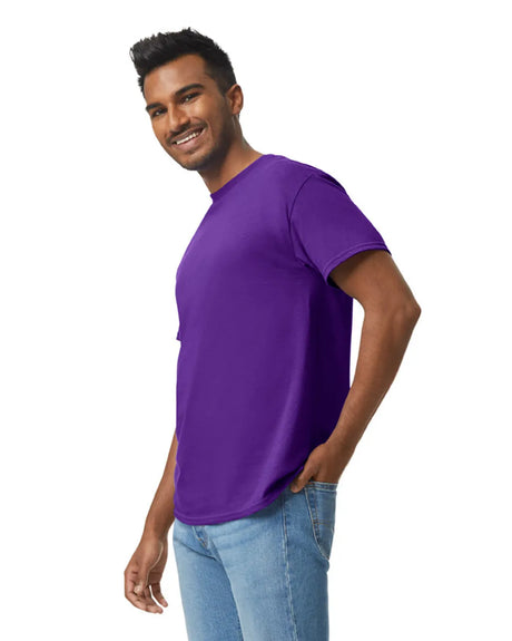 Gildan 5000 Adult Heavy Cotton T-Shirt Fabric - Purple, Short Sleeve, Classic Fit (1 Piece)
