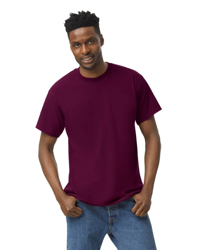 Gildan 5000 Adult Heavy Cotton T-Shirt - Maroon, Classic Fit, Short Sleeve (1 Piece)