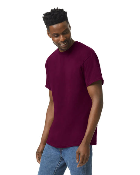 Gildan 5000 Adult Heavy Cotton T-Shirt - Maroon, Classic Fit, Short Sleeve (1 Piece)