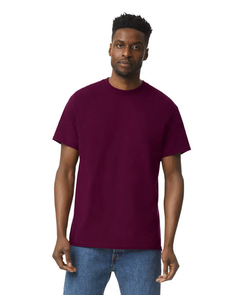 Gildan 5000 Adult Heavy Cotton T-Shirt - Maroon, Classic Fit, Short Sleeve (1 Piece)