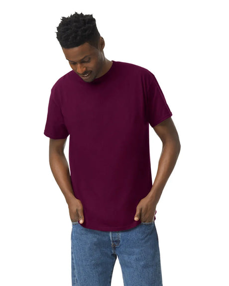 Gildan 5000 Adult Heavy Cotton T-Shirt - Maroon, Classic Fit, Short Sleeve (1 Piece)