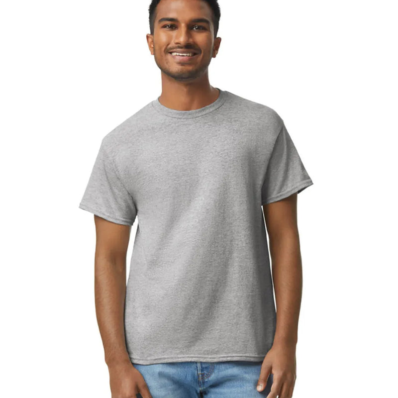 Gildan 5000 Adult Heavy Cotton T-Shirt Fabric - Sport Grey, Classic Fit, Short Sleeve (1 Piece)