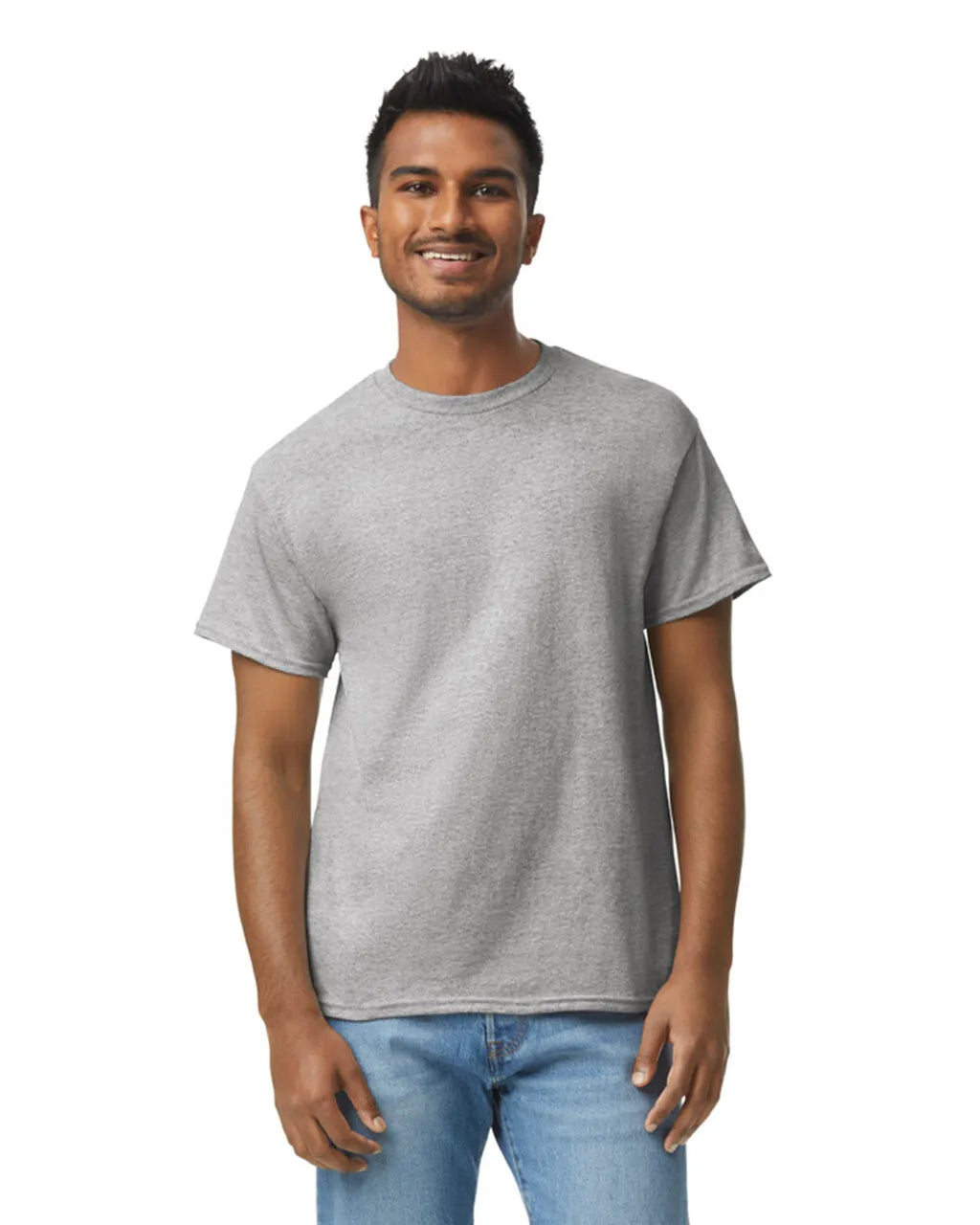 Gildan 5000 Adult Heavy Cotton T-Shirt Fabric - Sport Grey, Classic Fit, Short Sleeve (1 Piece)