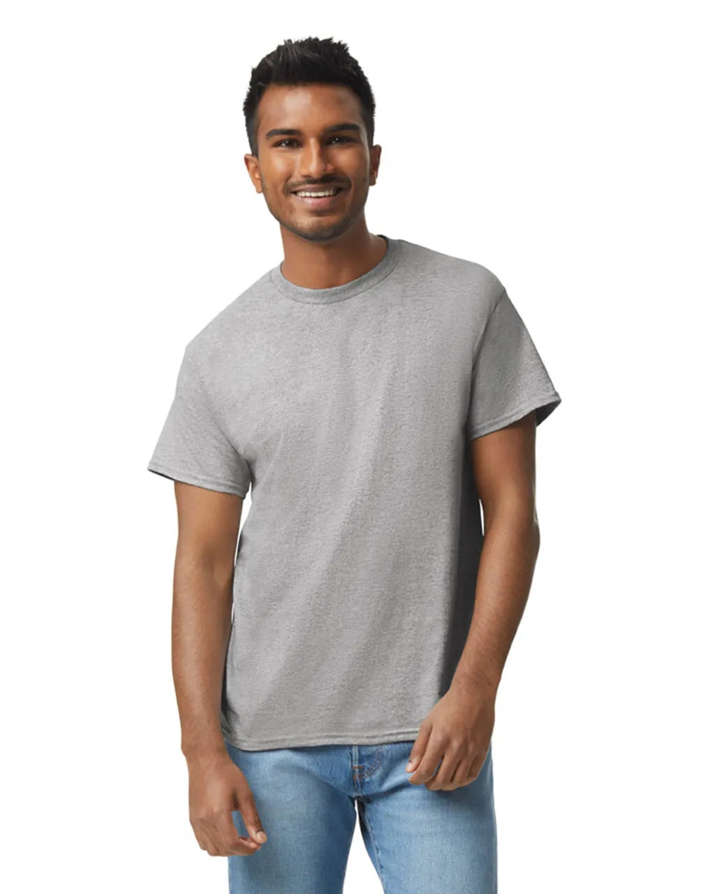 Gildan 5000 Adult Heavy Cotton T-Shirt Fabric - Sport Grey, Classic Fit, Short Sleeve (1 Piece)