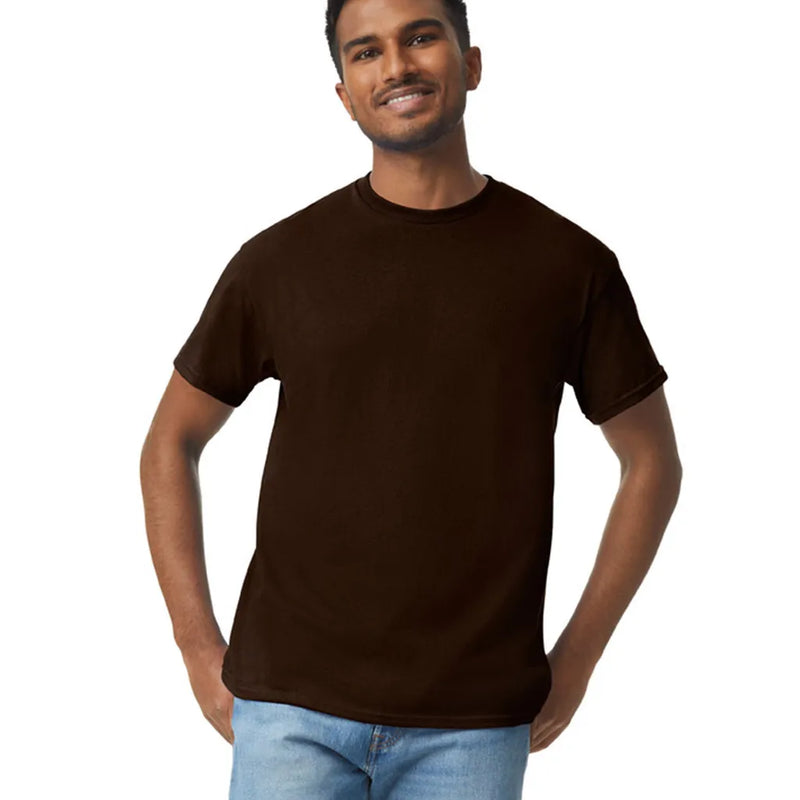 Gildan 5000 Adult Heavy Cotton T-Shirt - Dark Chocolate, Short Sleeve, Classic Fit (1 Piece)