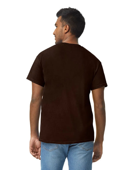 Gildan 5000 Adult Heavy Cotton T-Shirt - Dark Chocolate, Short Sleeve, Classic Fit (1 Piece)
