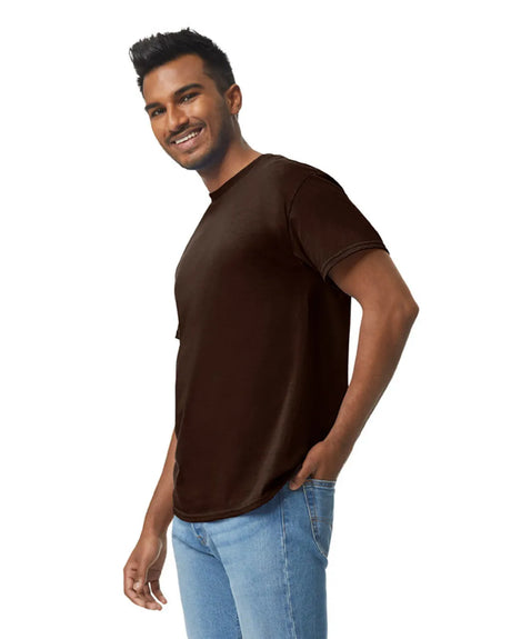 Gildan 5000 Adult Heavy Cotton T-Shirt - Dark Chocolate, Short Sleeve, Classic Fit (1 Piece)