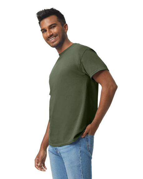 Gildan 5000 Adult Heavy Cotton T-Shirt - Military Green, Classic Fit, Short Sleeve (1 Piece)