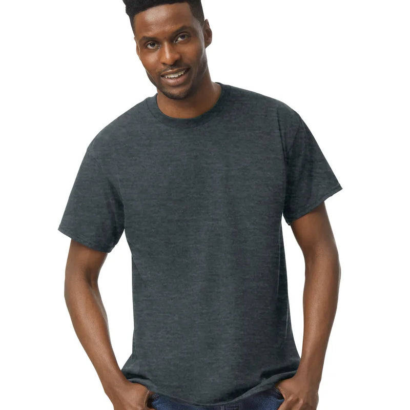 Gildan 5000 Adult Heavy Cotton T-Shirt - Dark Heather, Short Sleeve, Unisex (1 Piece)