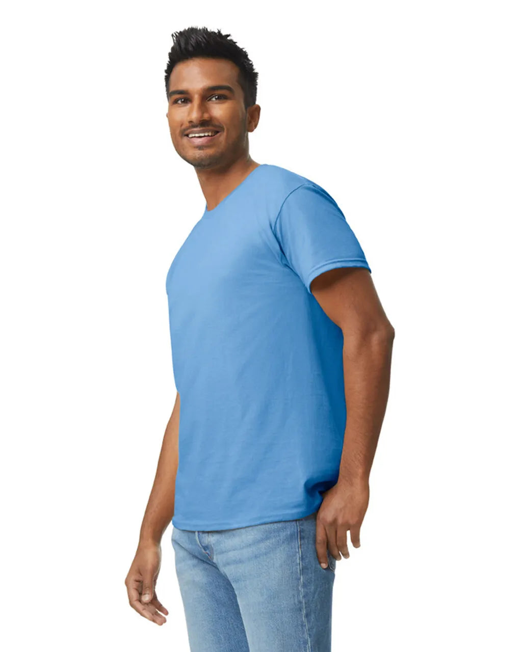 Gildan 5000 Adult Heavy Cotton T-Shirt - Carolina Blue, Classic Fit, Short Sleeve (1 Unit)