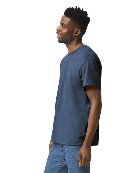 Gildan 5000 Adult Heavy Cotton Fabric - Heather Navy, Short Sleeve, Classic Fit (1 Shirt)